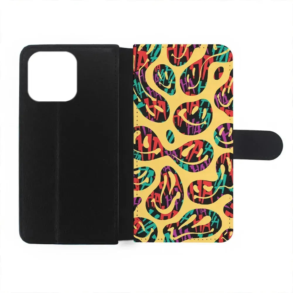 Smiley Dilution iPhone 15 Pro Max Case-Flip Wallet Case-Xtracase