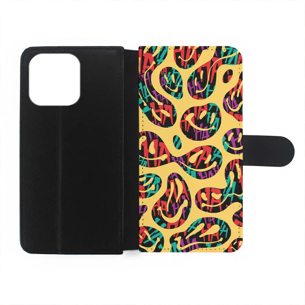 Smiley Dilution iPhone 13 Pro Case-Flip Wallet Case-Xtracase