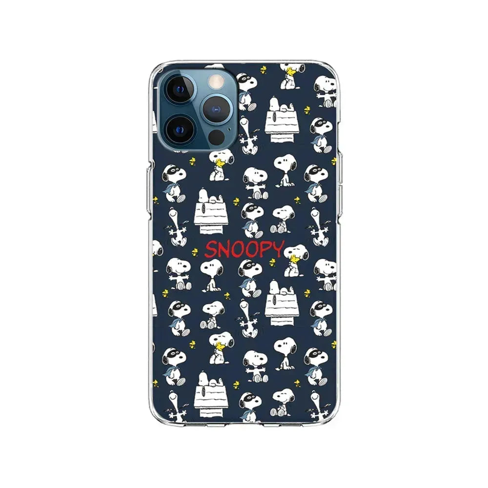 Snoopy All Activity iPhone 15 Pro Max Case-Clear Soft Case-Xtracase