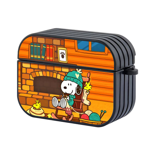 Snoopy Evening Activities with Knitting Hard Plastic Case Cover For Apple Airpods Pro-Xtracase