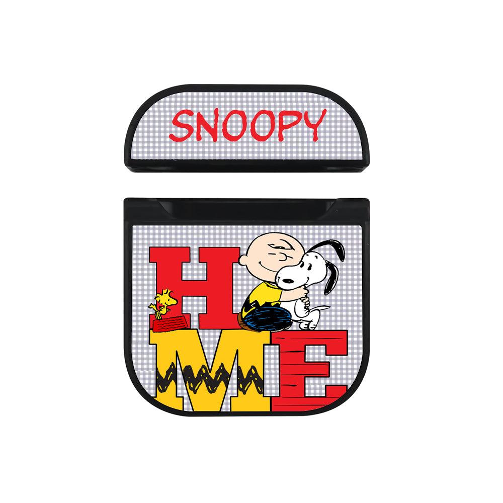Snoopy Home Make Happiness Hard Plastic Case Cover For Apple Airpods-Xtracase