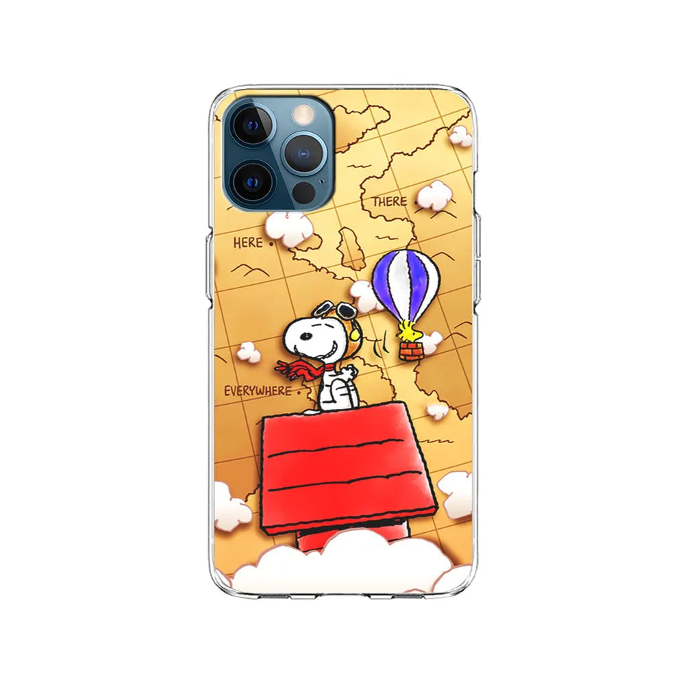 Snoopy Journey Around The World iPhone 13 Pro Case-Clear Soft Case-Xtracase