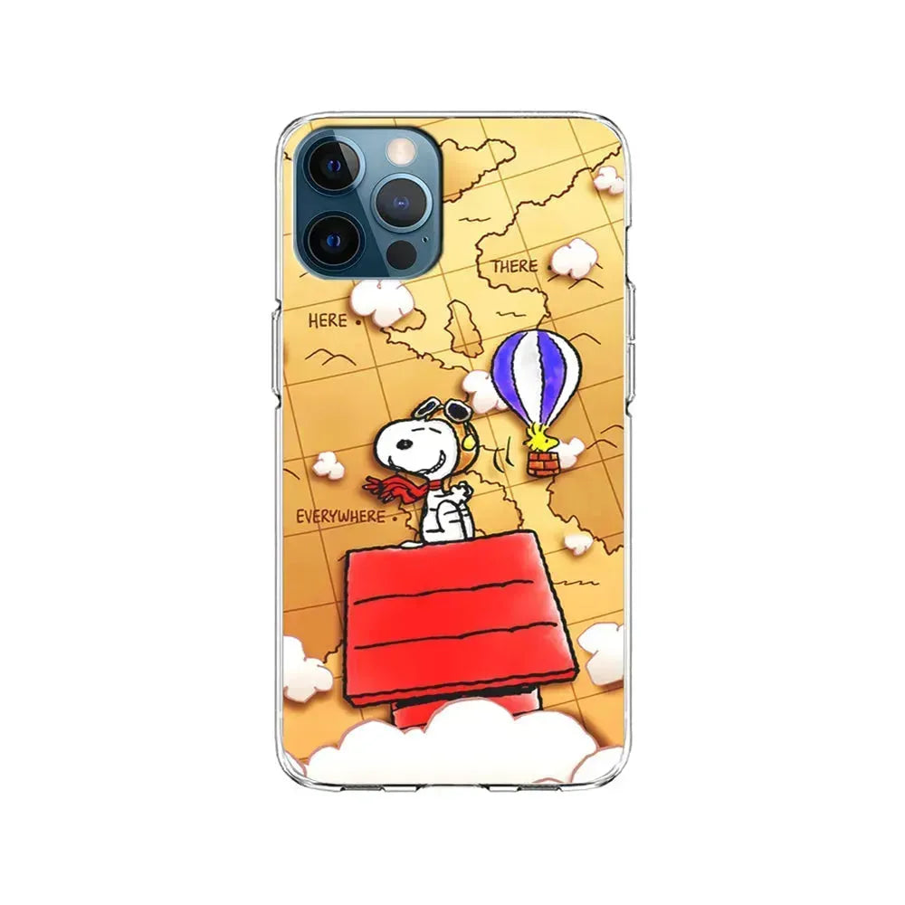 Snoopy Journey Around The World iPhone 15 Pro Max Case-Clear Soft Case-Xtracase