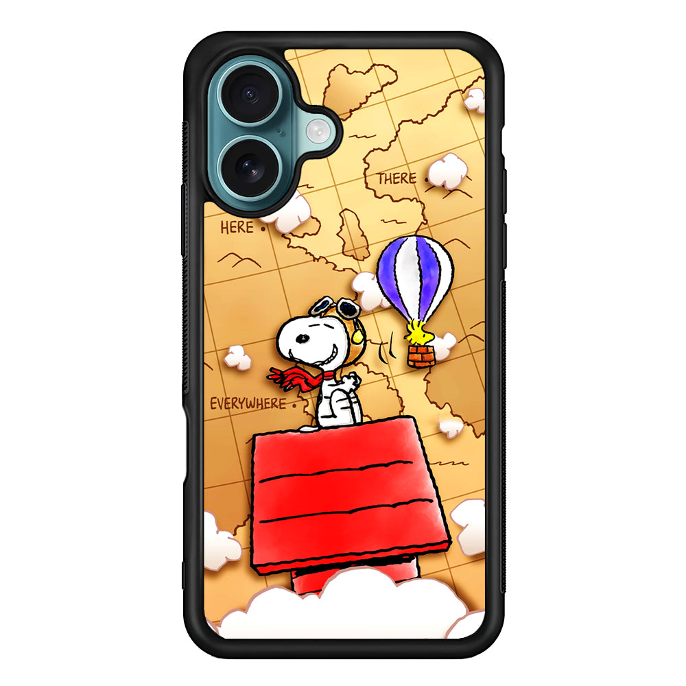 Snoopy Journey Around The World iPhone 16 Case - Xtracase