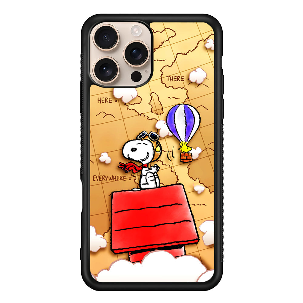 Snoopy Journey Around The World iPhone 16 Pro Max Case - iPhone 16 Pro Max