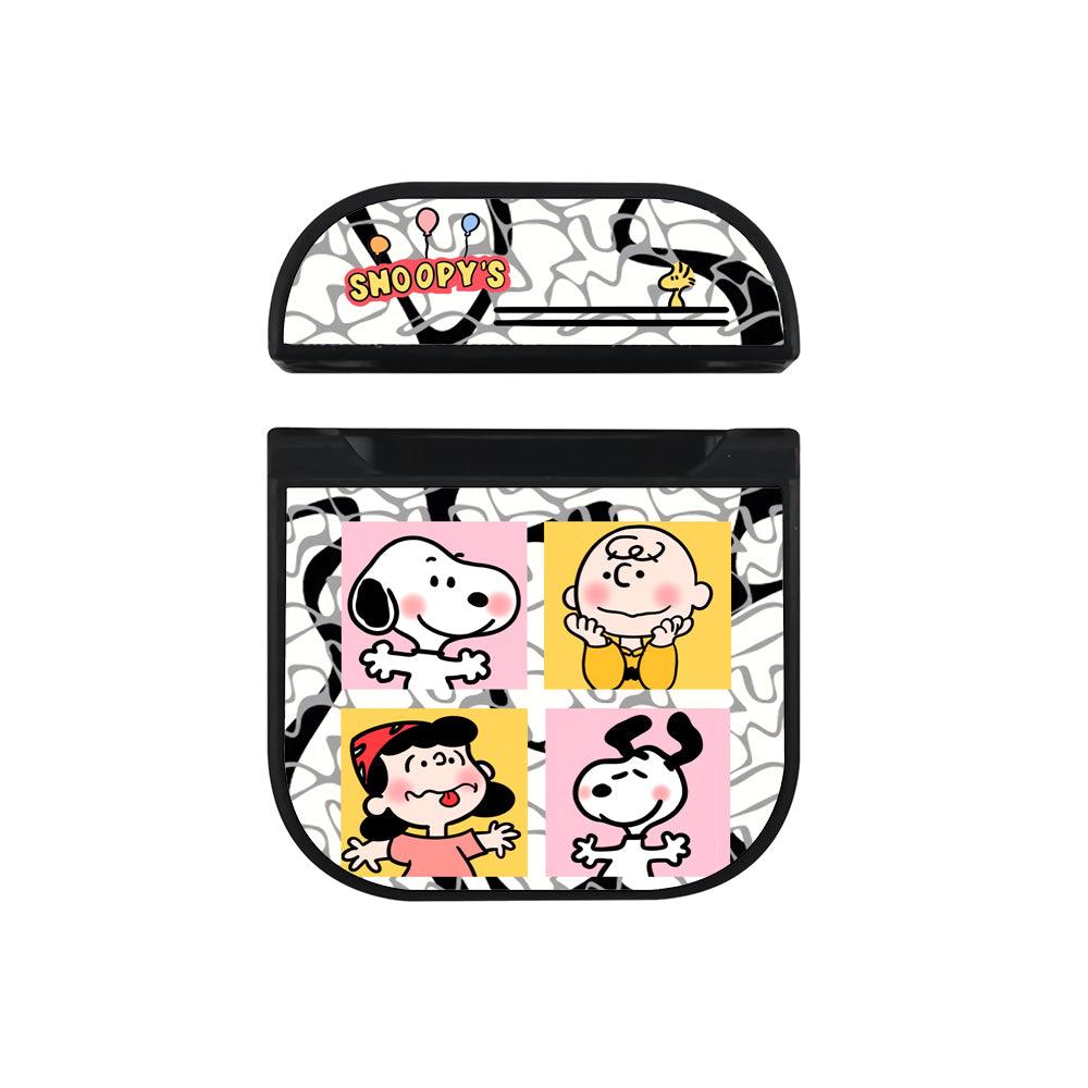 Snoopy Make You Smile Hard Plastic Case Cover For Apple Airpods-Xtracase