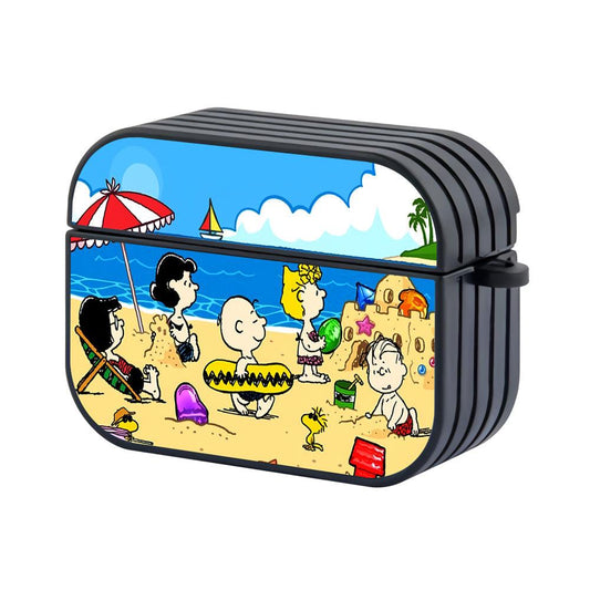 Snoopy Sunbathing on The Beach Hard Plastic Case Cover For Apple Airpods Pro-Xtracase