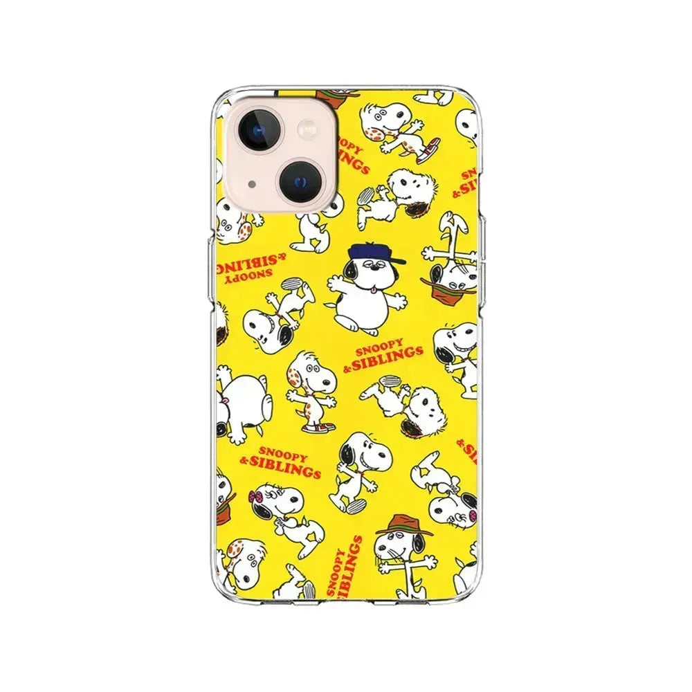 Snoopy and Siblings Dance iPhone 13 Mini Case-Clear Soft Case-Xtracase