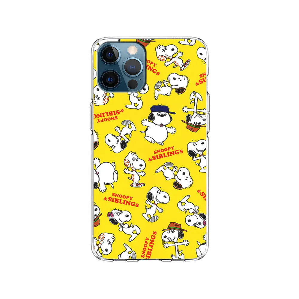 Snoopy and Siblings Dance iPhone 13 Pro Case-Clear Soft Case-Xtracase