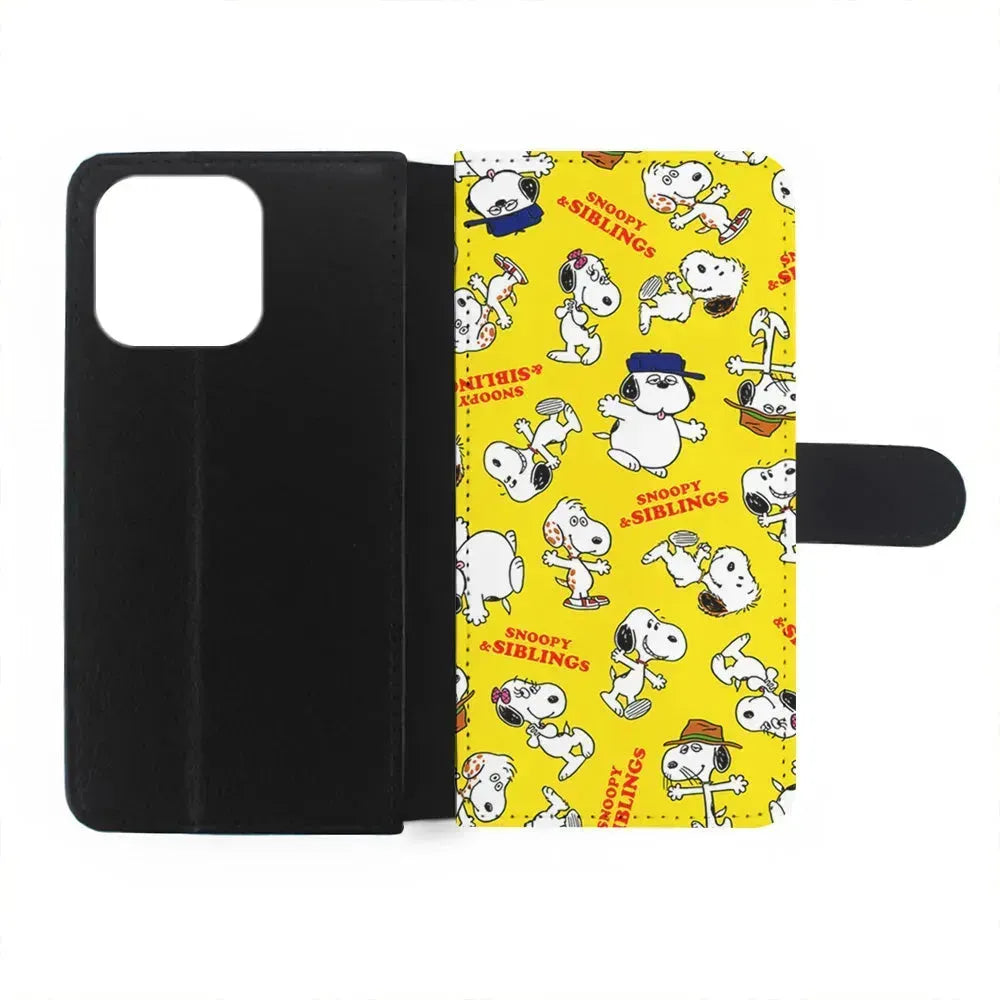 Snoopy and Siblings Dance iPhone 15 Pro Max Case-Flip Wallet Case-Xtracase