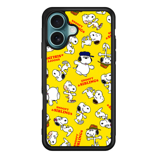 Snoopy and Siblings Dance iPhone 16 Case - Xtracase