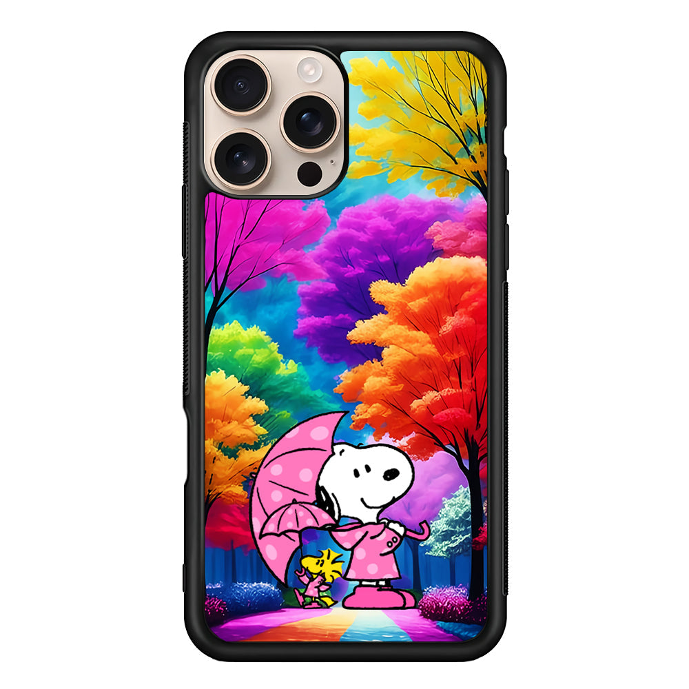 Snoopy and Woodstock in the Forest iPhone 16 Pro Max Case - iPhone 16 Pro Max