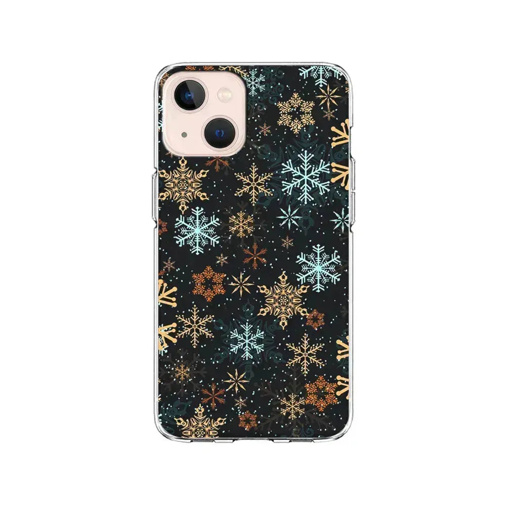 Snowflakes Winter iPhone 13 Mini Case-Clear Soft Case-Xtracase