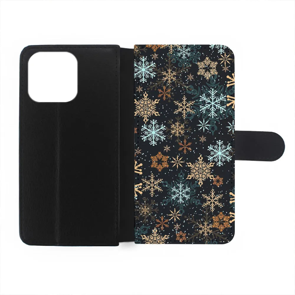 Snowflakes Winter iPhone 13 Pro Case-Flip Wallet Case-Xtracase