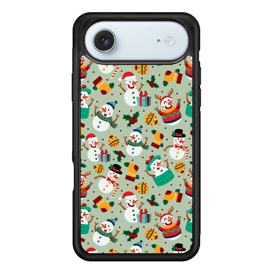 Snowman Cartoon Christmas Pattern iPhone 17 Air Case - Xtracase