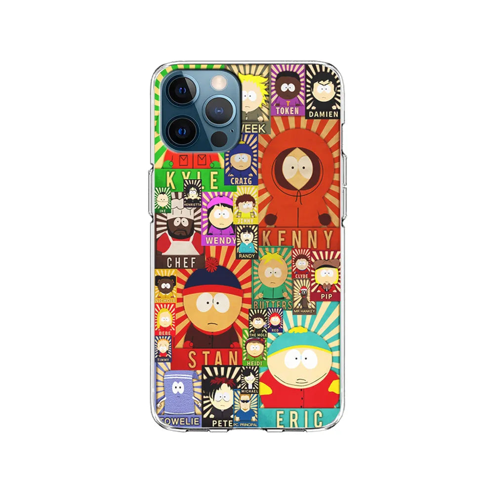 South Park All Characters iPhone 13 Pro Case-Clear Soft Case-Xtracase