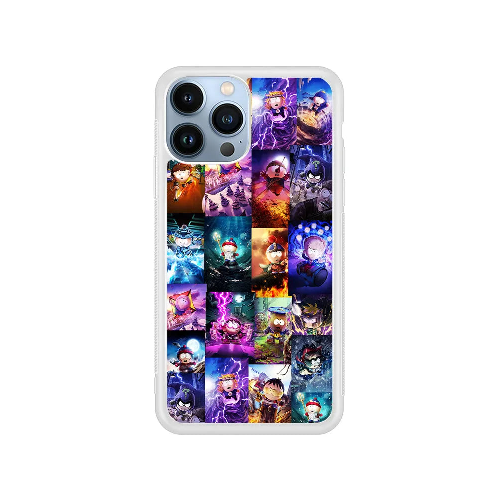 South Park Hero Mode iPhone 13 Pro Case-Rubber / White (2D Case)-Xtracase