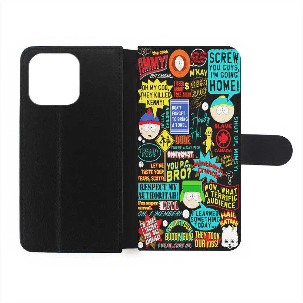 South Park Quotes iPhone 13 Pro Max Case-Flip Wallet Case-Xtracase