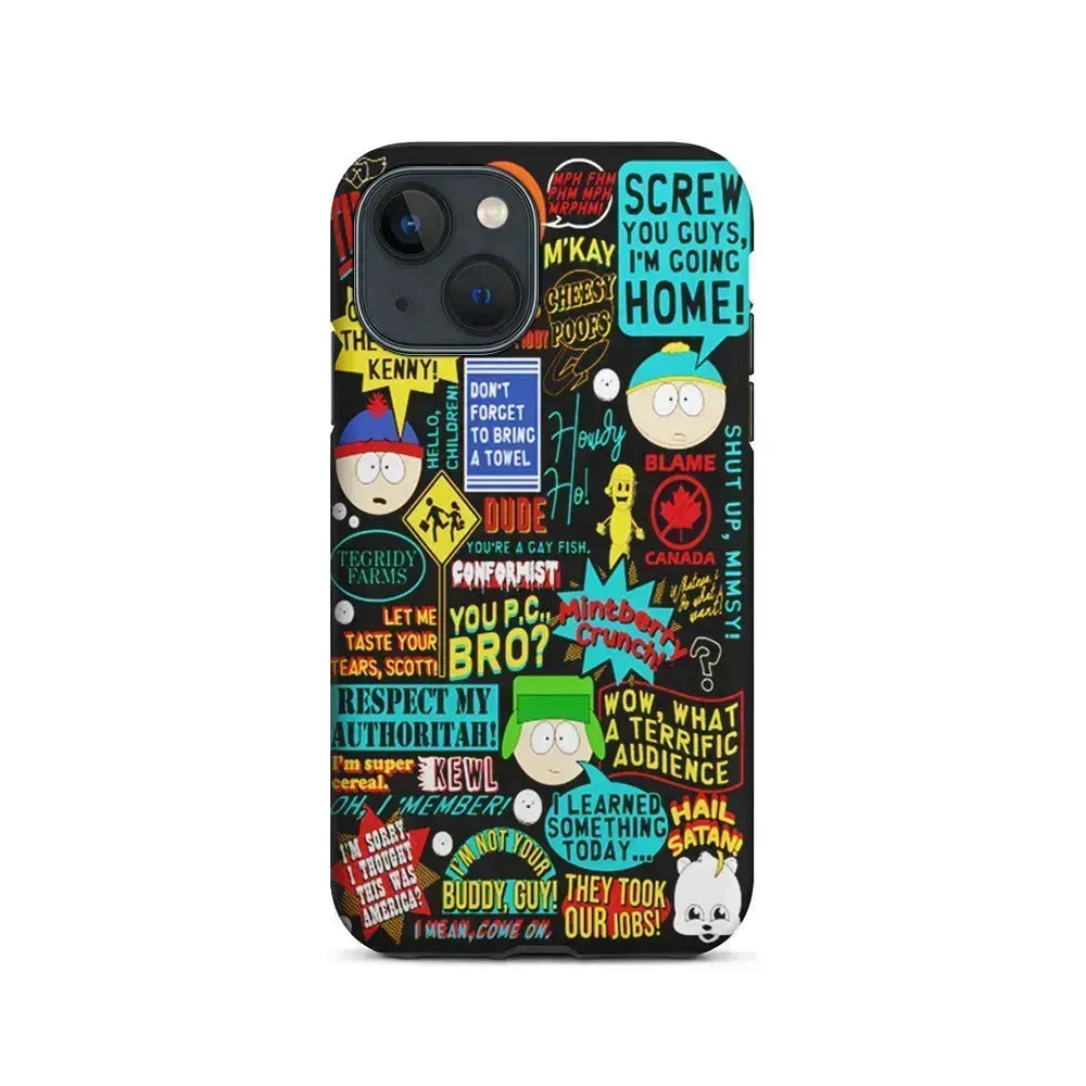 South Park Quotes iPhone 13 Mini Case-2 in 1 Tough Case-Xtracase