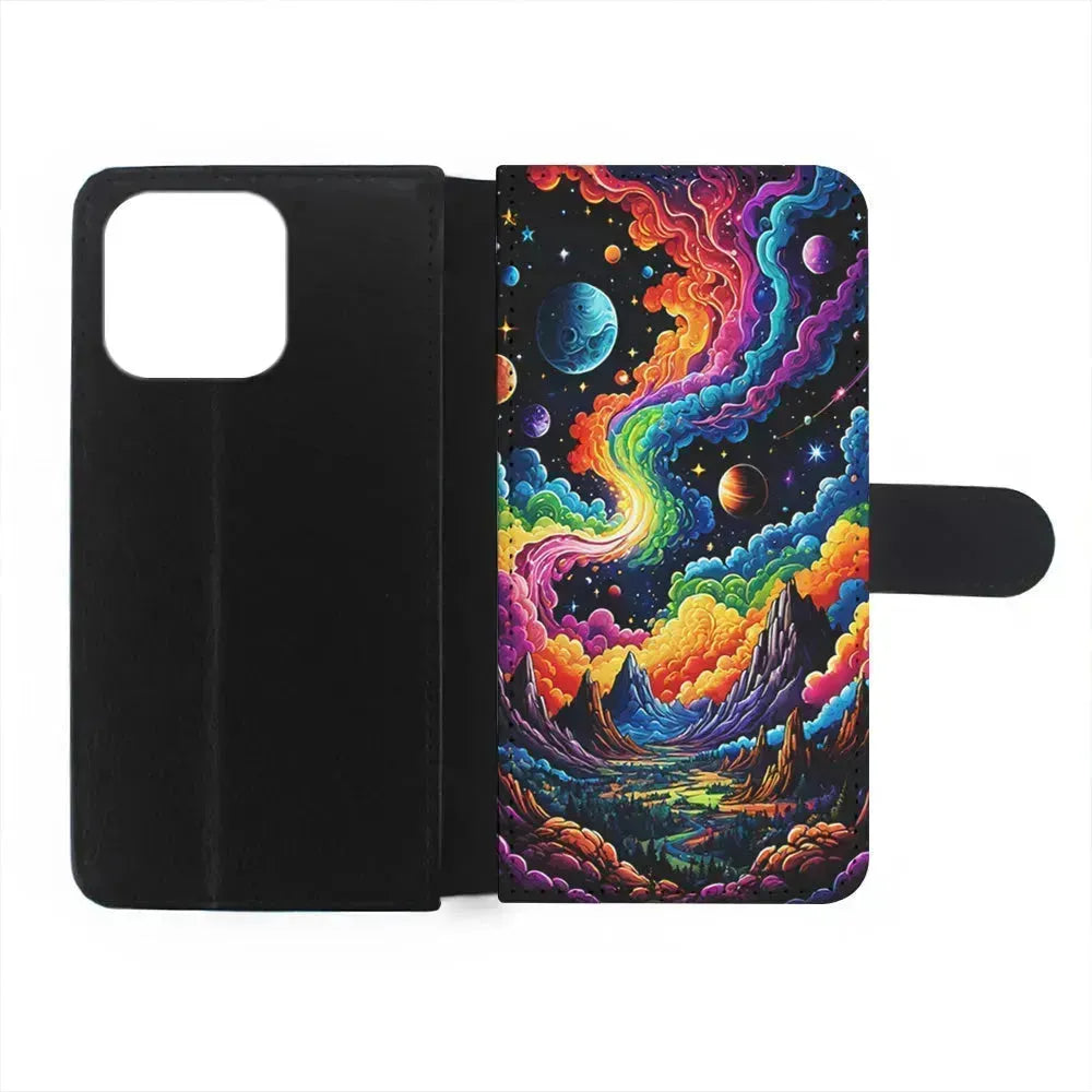 Space Planets Fantasy iPhone 13 Mini Case-Flip Wallet Case-Xtracase
