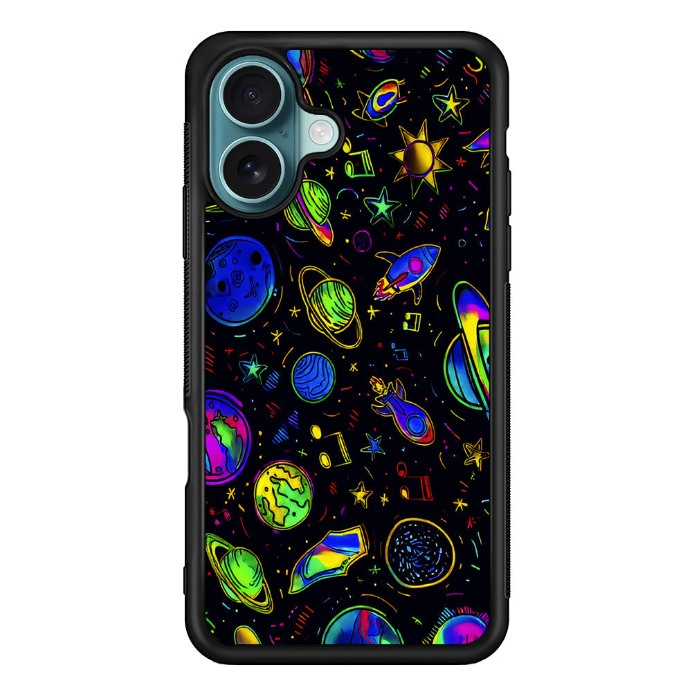 Space Planets and Spaceships iPhone 16 Plus Case - Xtracase