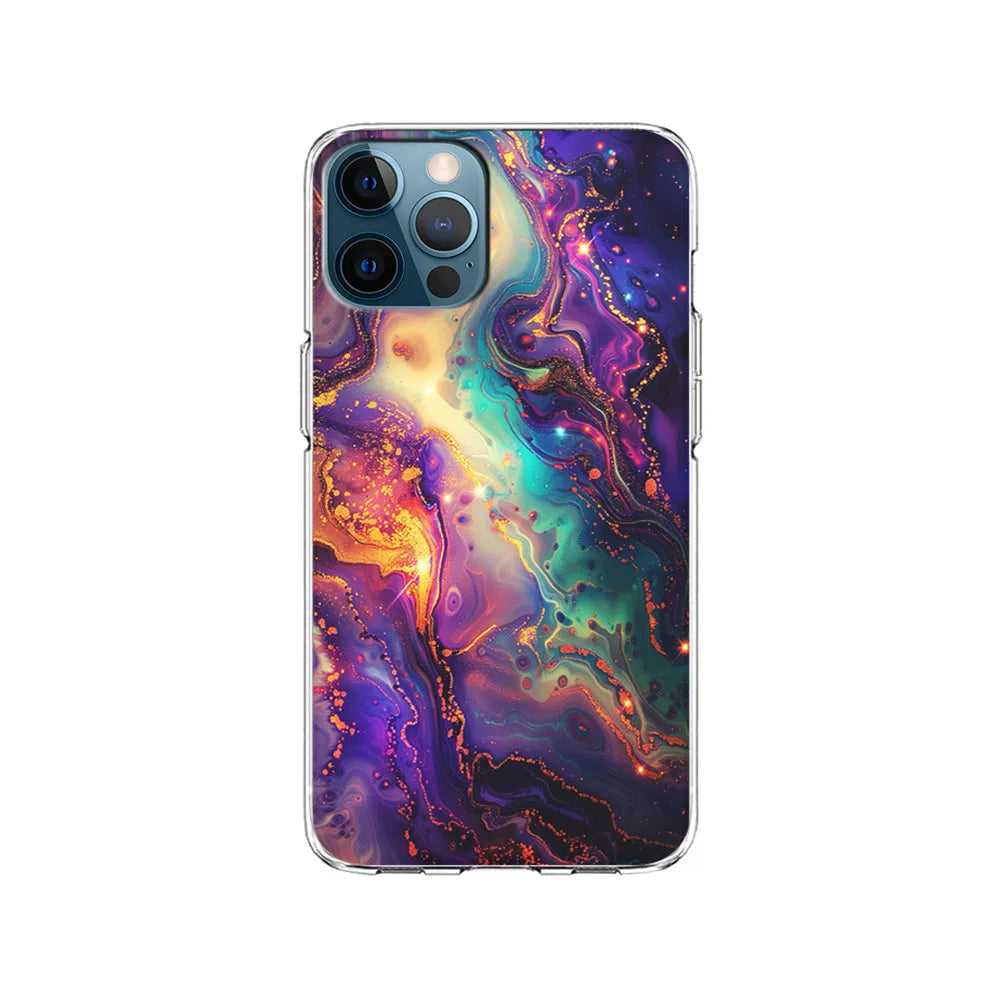 Sparkling Marble Abstract iPhone 13 Pro Case-Clear Soft Case-Xtracase