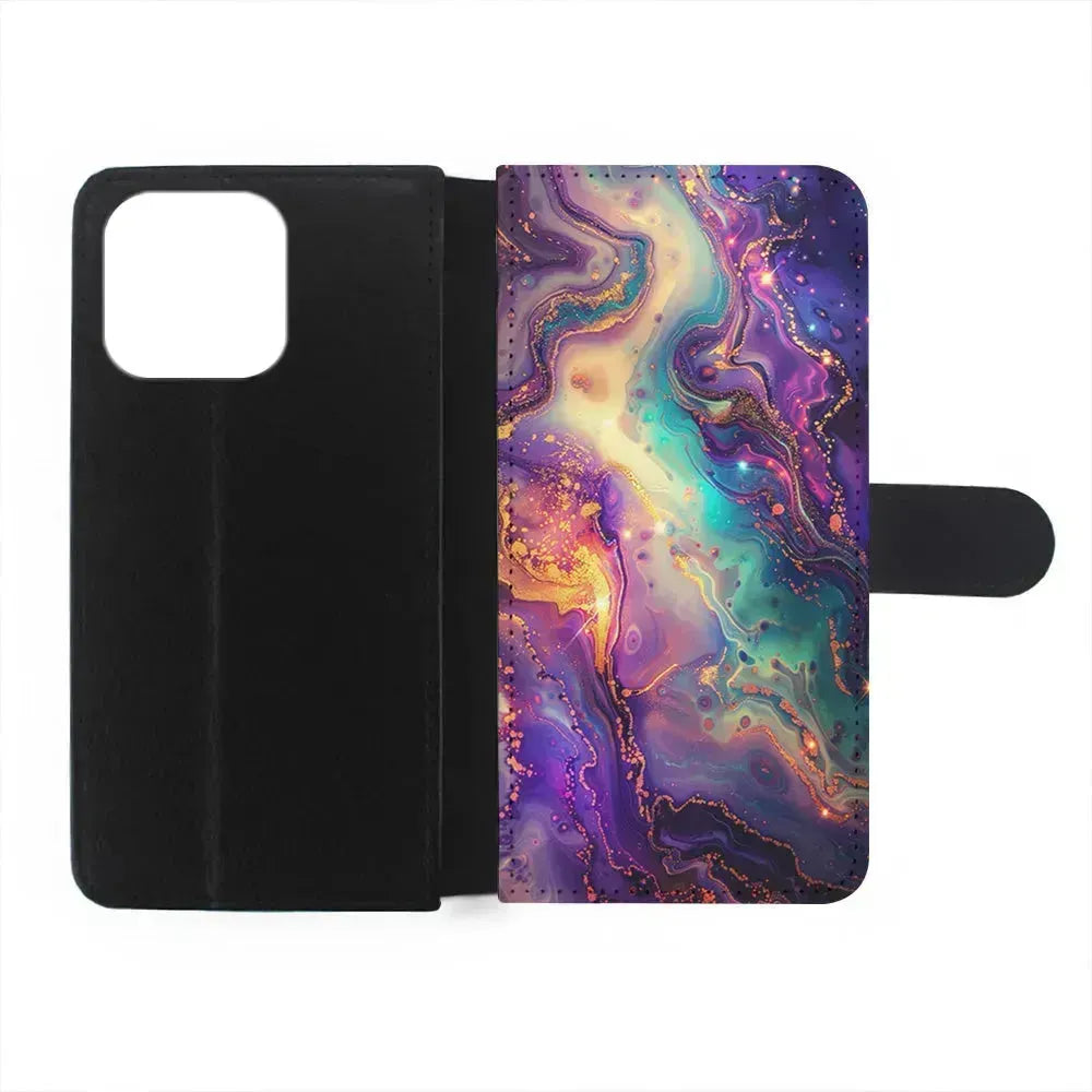 Sparkling Marble Abstract iPhone 13 Mini Case-Flip Wallet Case-Xtracase