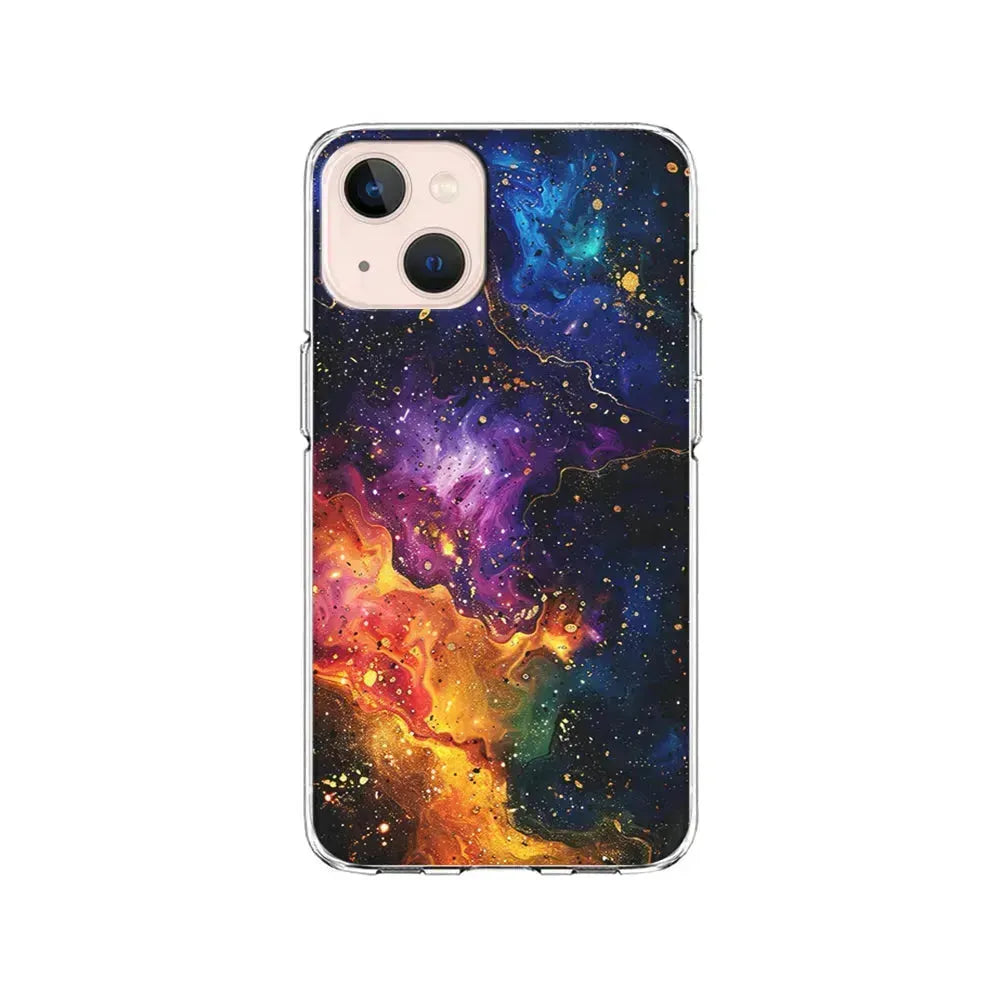 Sparkling Vibrant Abstract Fluid iPhone 13 Mini Case-Clear Soft Case-Xtracase