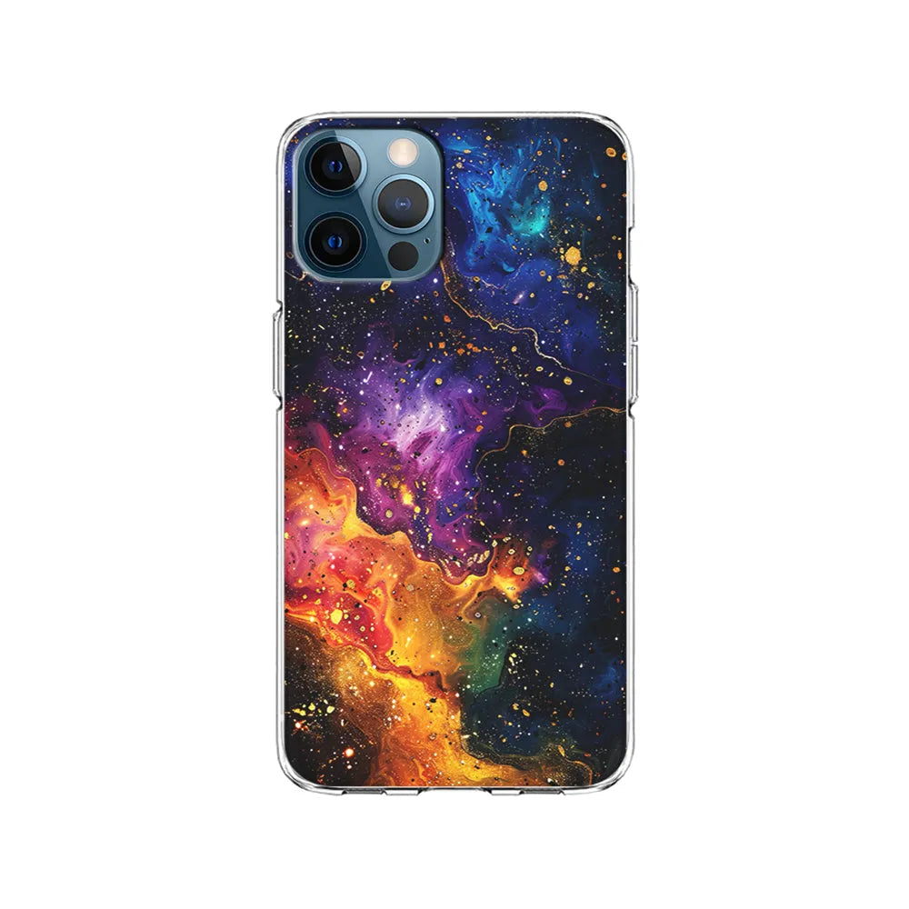 Sparkling Vibrant Abstract Fluid iPhone 13 Pro Case-Clear Soft Case-Xtracase