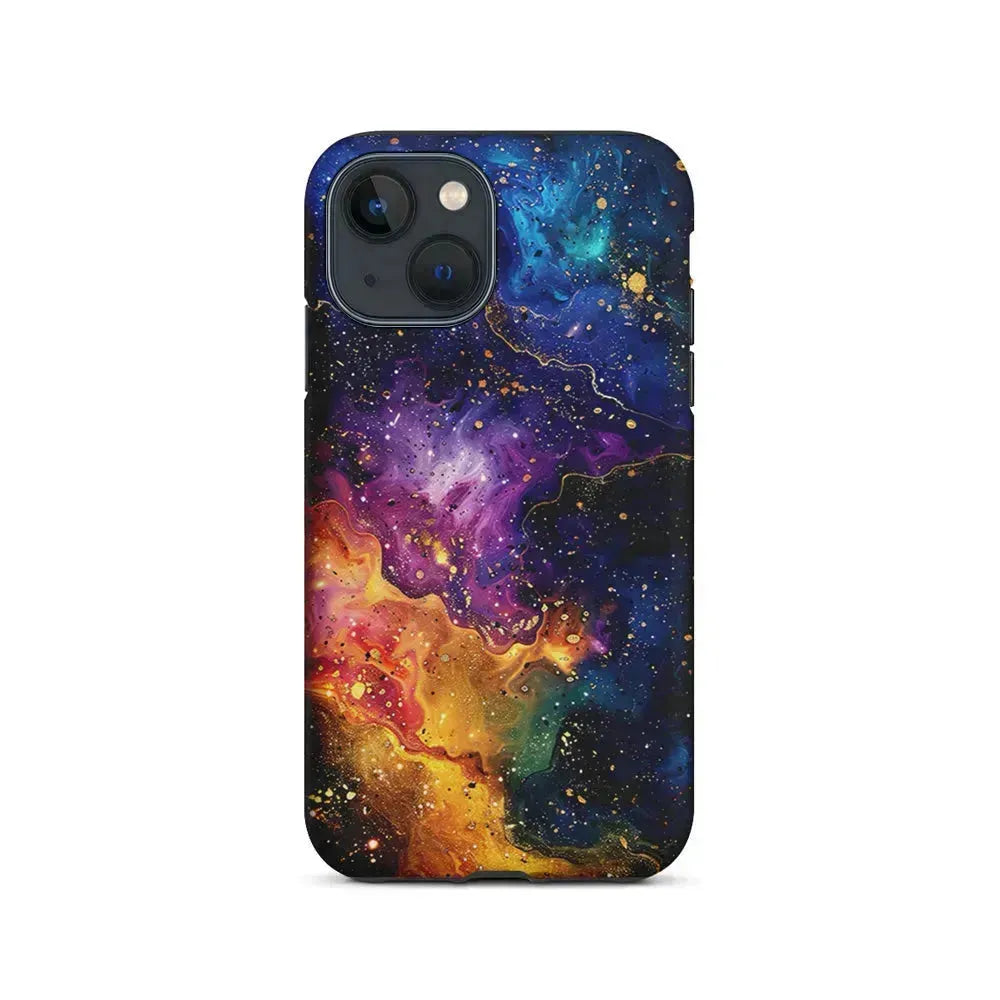 Sparkling Vibrant Abstract Fluid iPhone 13 Mini Case-2 in 1 Tough Case-Xtracase