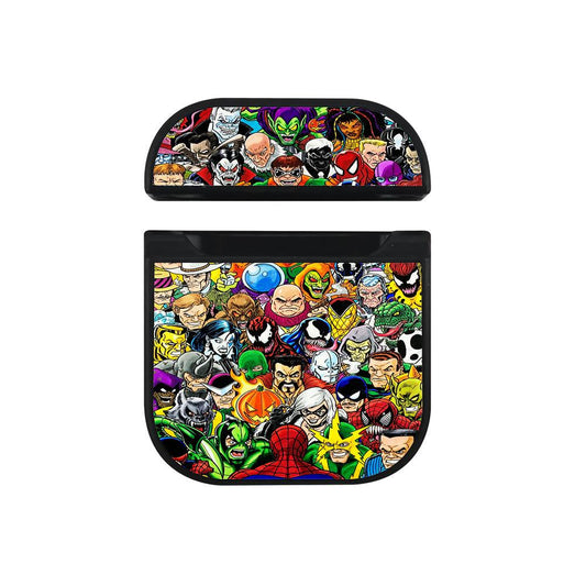 Spider-Man and His Enemies Comic Hard Plastic Case Cover For Apple Airpods-Xtracase