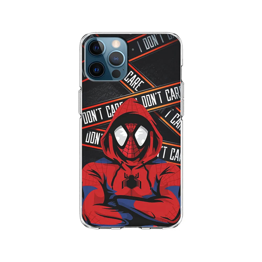 Spiderman Indifferent Mode iPhone 13 Pro Case-Clear Soft Case-Xtracase