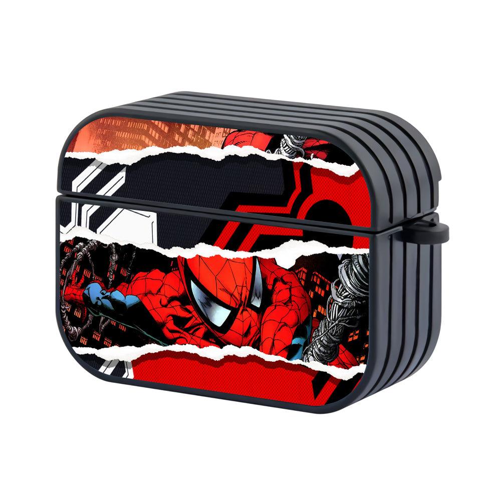 Spiderman Sketch of Action Hard Plastic Case Cover For Apple Airpods Pro 3-Xtracase