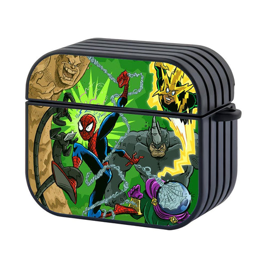 Spiderman The Next Level Enemies Hard Plastic Case Cover For Apple Airpods 3-Xtracase