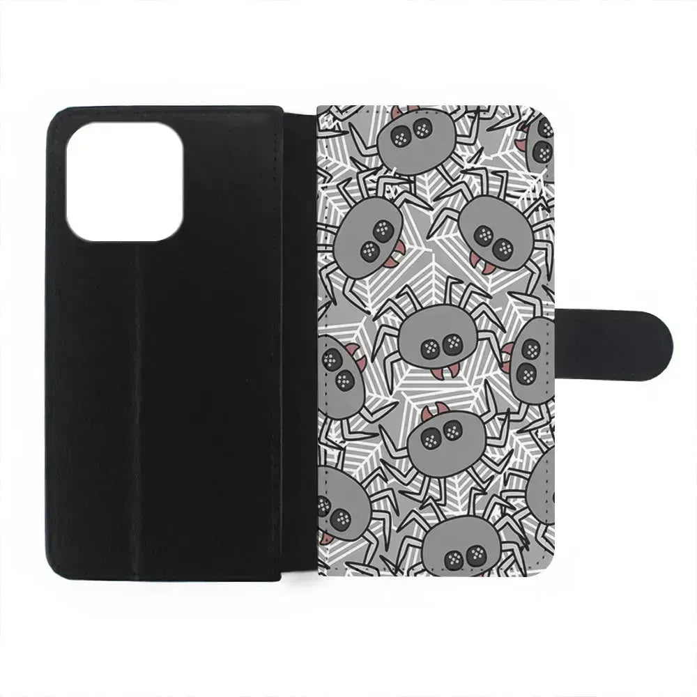 Spidersweb Cartoon iPhone 13 Mini Case-Flip Wallet Case-Xtracase