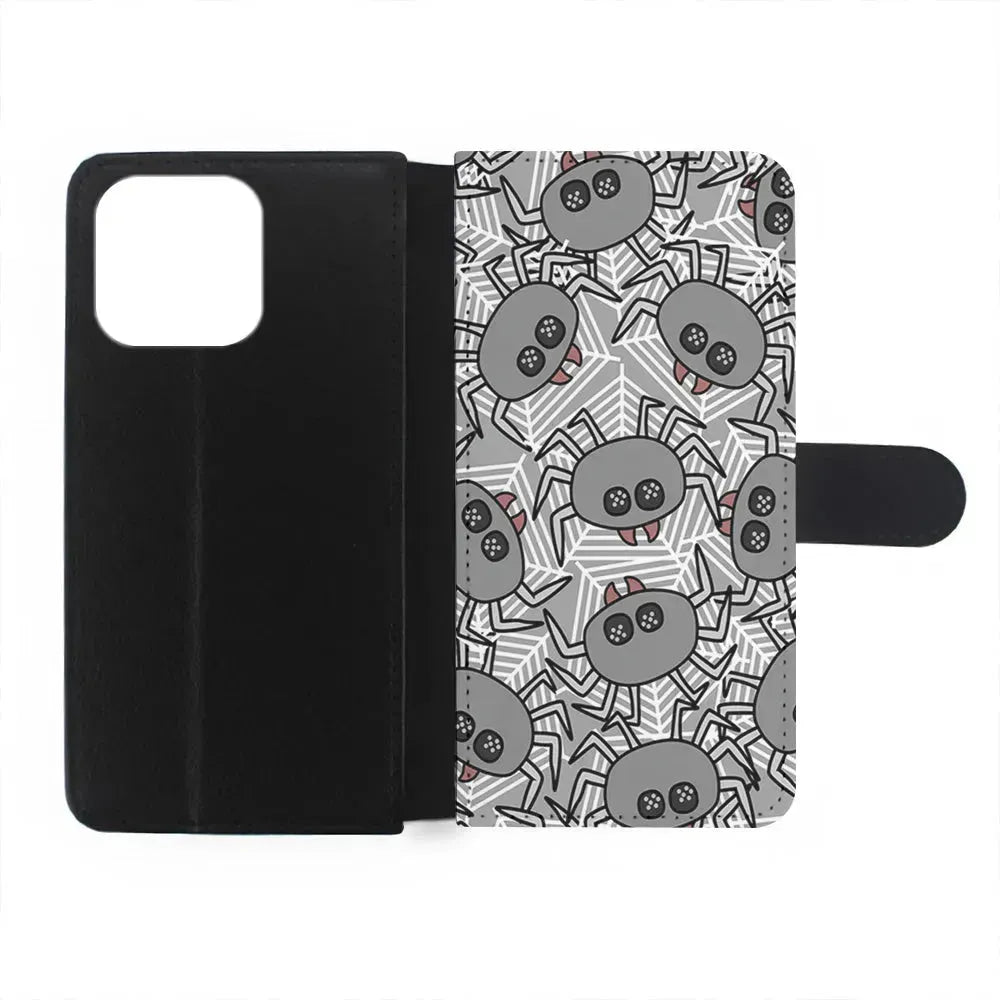 Spidersweb Cartoon iPhone 15 Pro Max Case-Flip Wallet Case-Xtracase