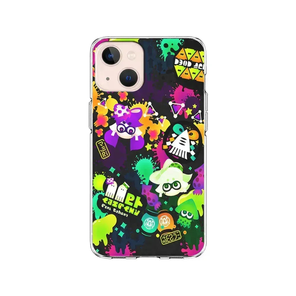 Splatoon Squid Graffiti iPhone 13 Mini Case-Clear Soft Case-Xtracase