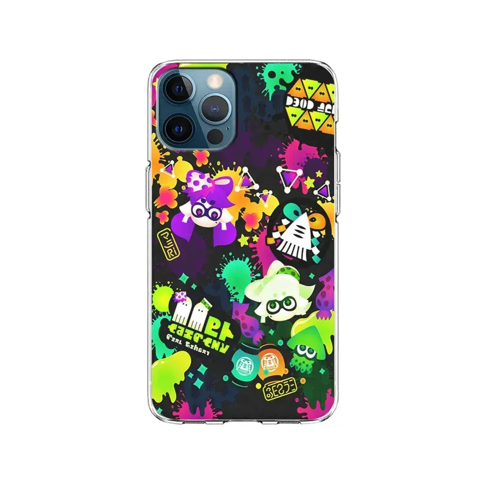 Splatoon Squid Graffiti iPhone 15 Pro Max Case-Clear Soft Case-Xtracase