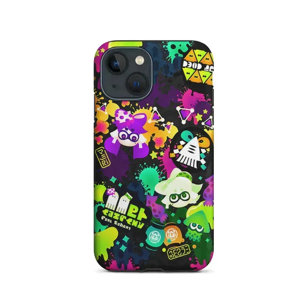 Splatoon Squid Graffiti iPhone 13 Mini Case-2 in 1 Tough Case-Xtracase