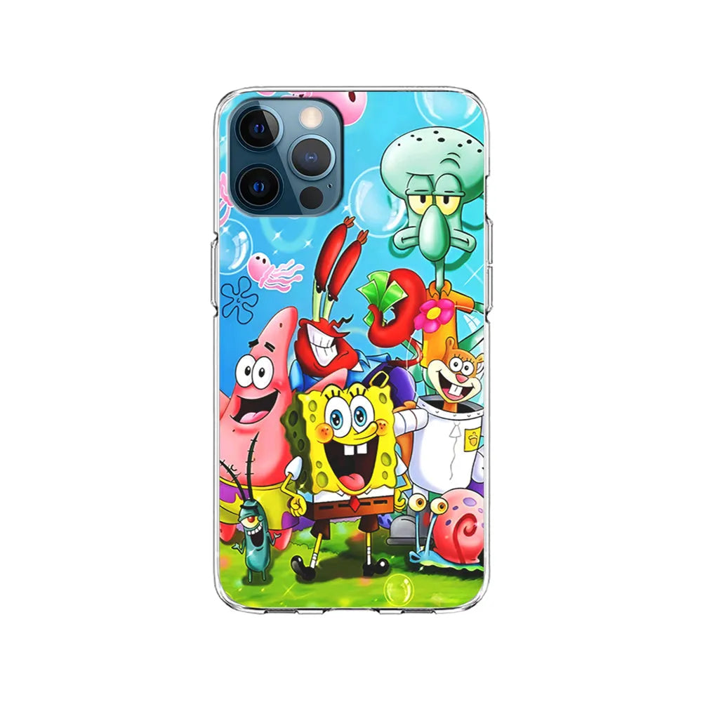 SpongeBob SquarePants Family iPhone 13 Pro Max Case-Clear Soft Case-Xtracase