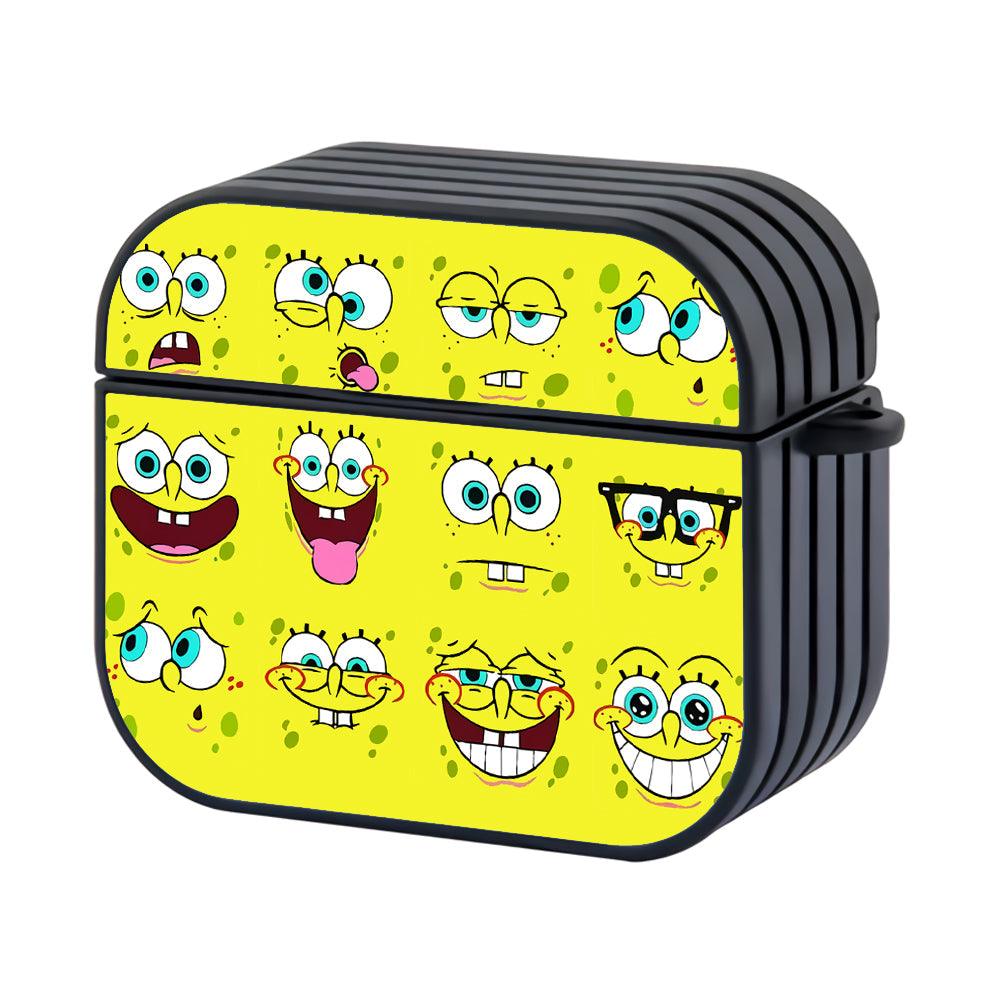 Spongebob Face of The Season Hard Plastic Case Cover For Apple Airpods 4-Xtracase