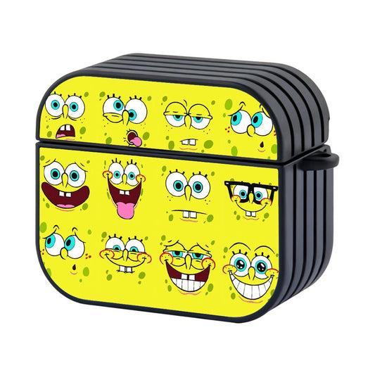 Spongebob Face of The Season Hard Plastic Case Cover For Apple Airpods 4-Xtracase