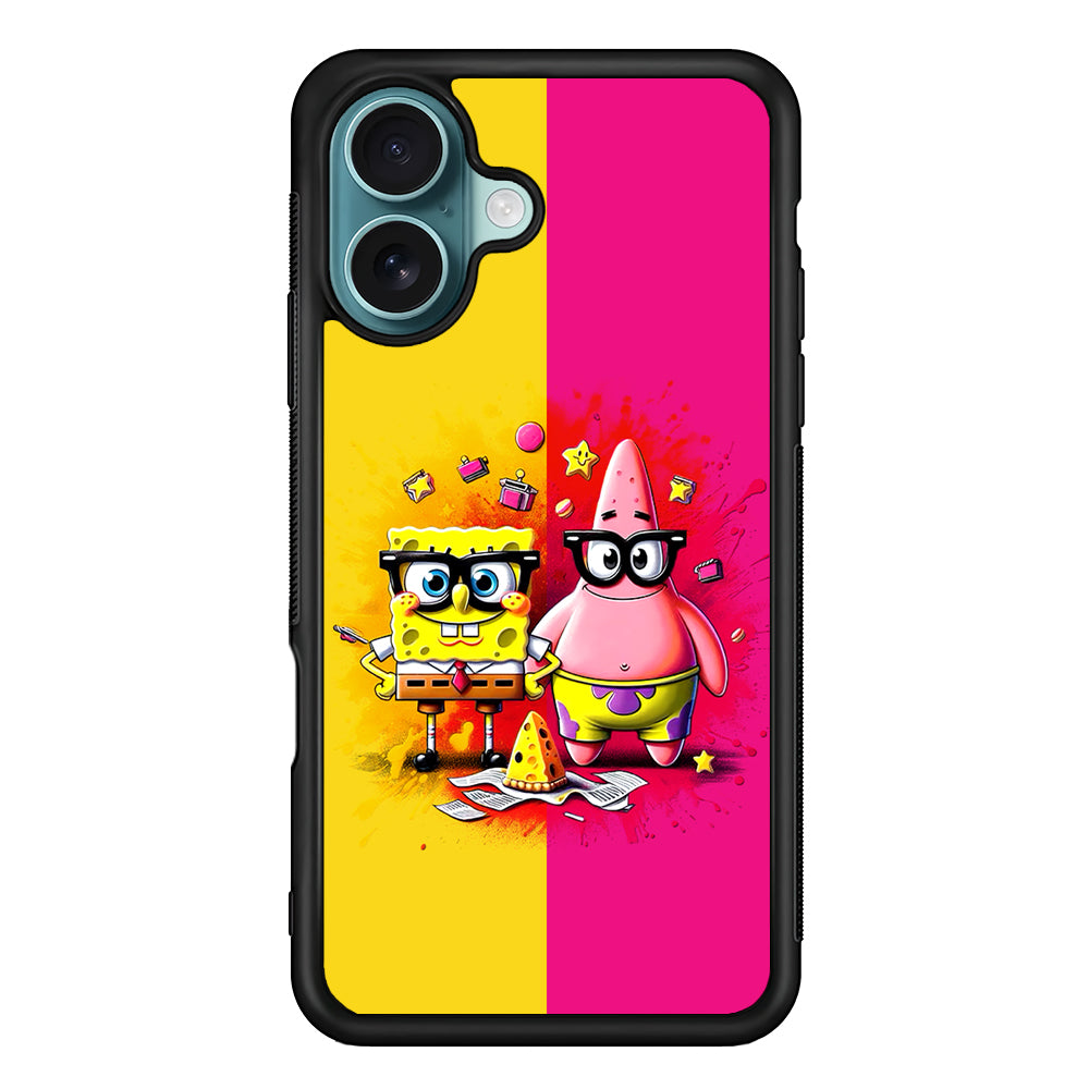 Spongebob and Patrick Yellow Pink iPhone 16 Plus Case - Xtracase