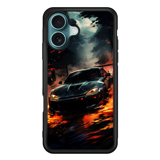Sport Car Drift Smoke iPhone 16 Plus Case - Xtracase