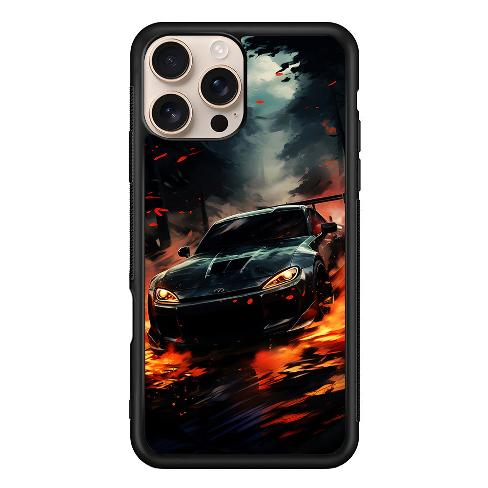 Sport Car Drift Smoke iPhone 16 Pro Max Case - iPhone 16 Pro Max