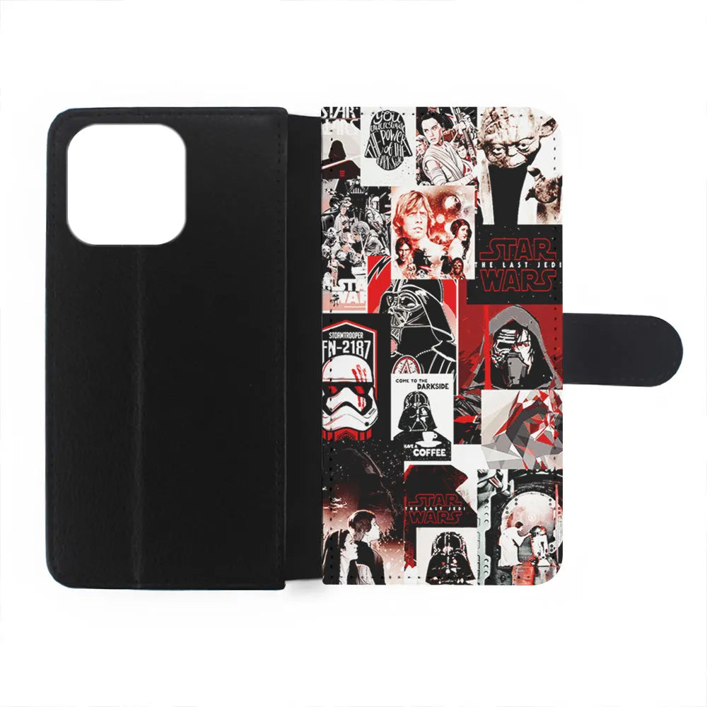 Star Wars Aesthetic Collage iPhone 13 Pro Case-Flip Wallet Case-Xtracase