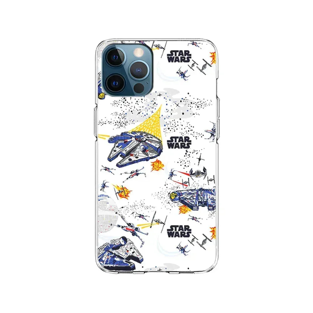 Star Wars Aircraft on Galaxy iPhone 15 Pro Max Case-Clear Soft Case-Xtracase