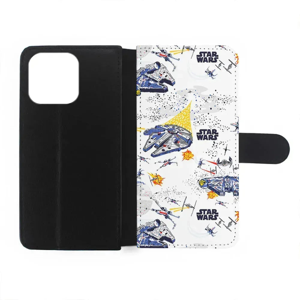 Star Wars Aircraft on Galaxy iPhone 15 Pro Max Case-Flip Wallet Case-Xtracase