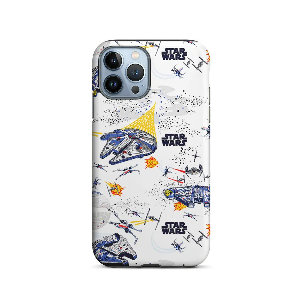 Star Wars Aircraft on Galaxy iPhone 13 Pro Case-2 in 1 Tough Case-Xtracase