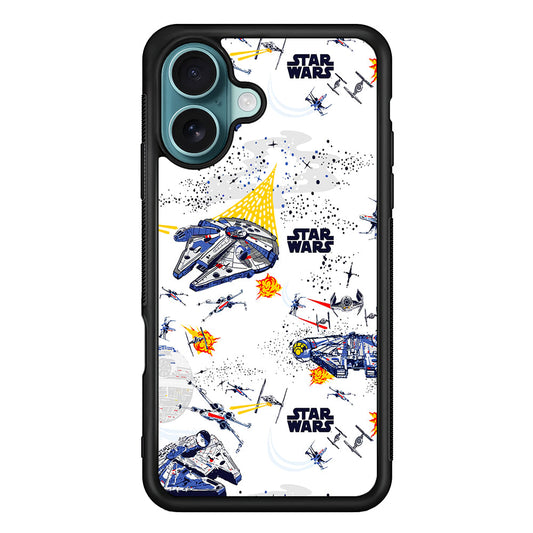 Star Wars Aircraft on Galaxy iPhone 16 Plus Case - Xtracase